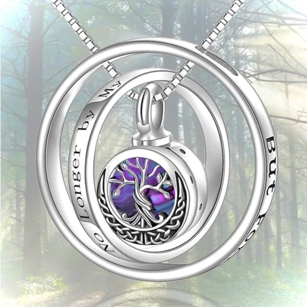TREE OF LIFE / NO LONGER BY MY SIDE URN NECKLACE